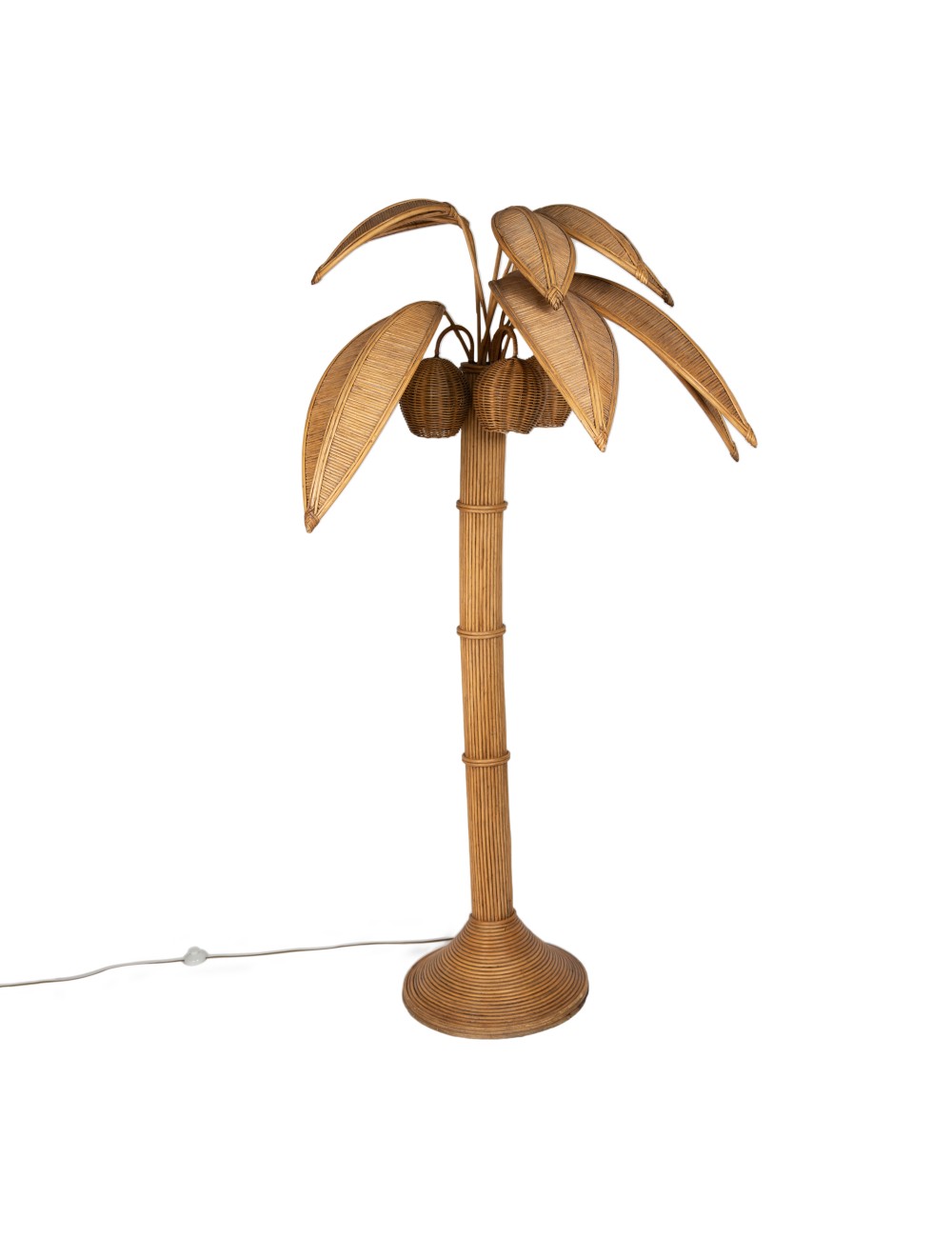 Wicker Palm Tree Floor Lamp | Chic Cham | Lausanne